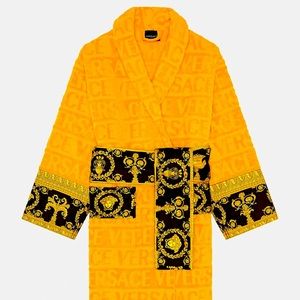Mens Versace Robe Yellow Bathrobe XL